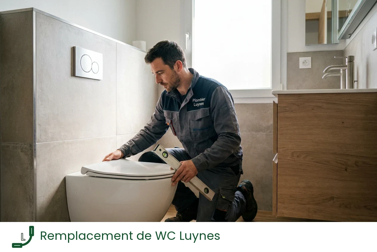 Remplacement de WC à Luynes